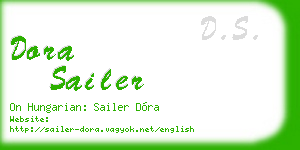 dora sailer business card
